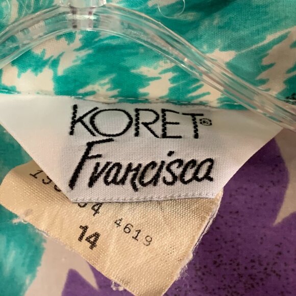 Vintage Koret Francisca Floral Short Sleeved Blouse - Picture 4 of 4